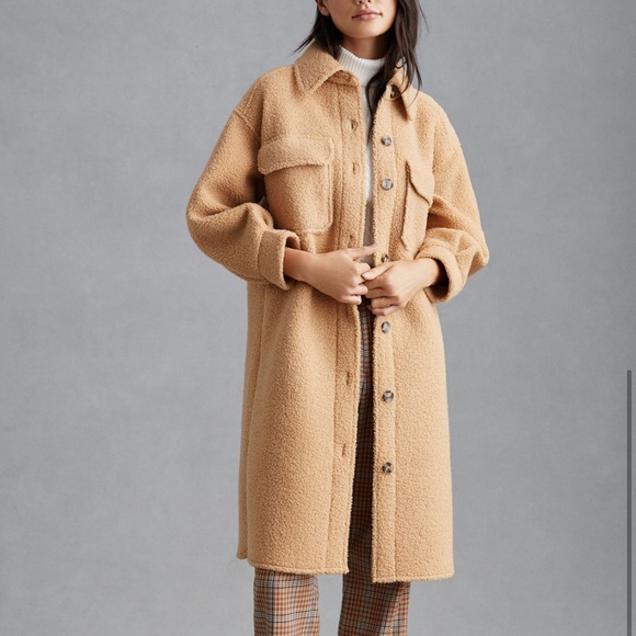 Sherpa Oversized Shirt Jacket - Picture 1 of 6